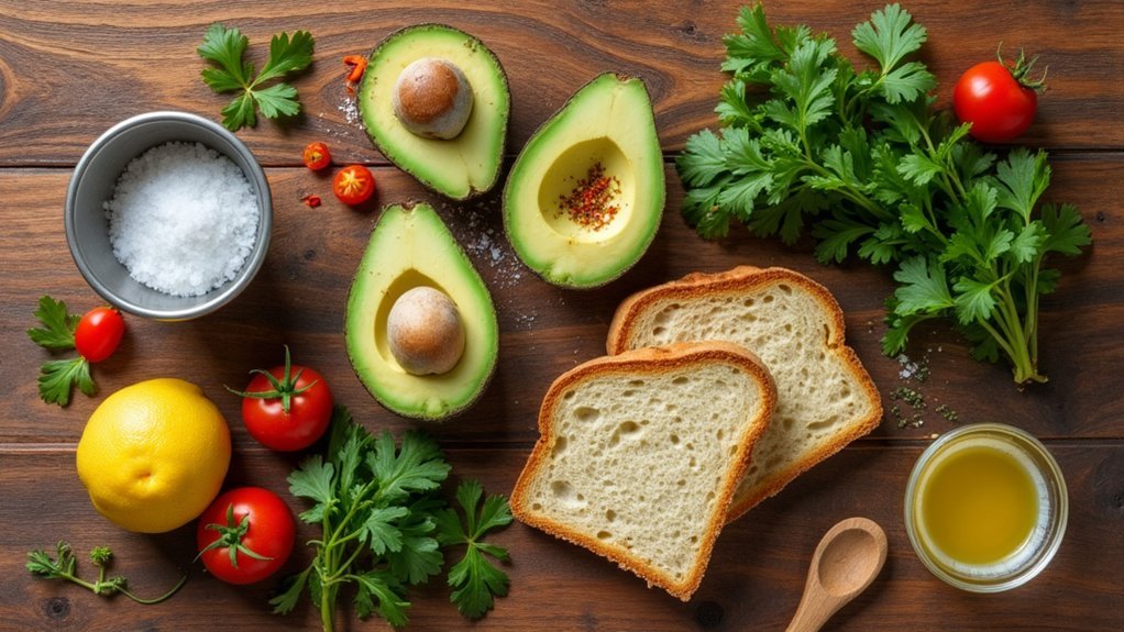 avocado toast with toppings