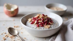 coconut pomegranate chia pudding
