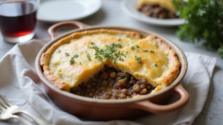 comforting lentil pie recipe