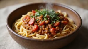 cozy lentil bolognese recipe