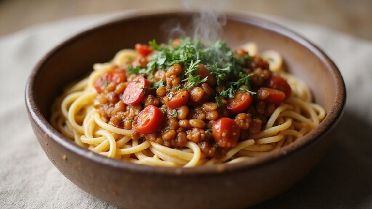 cozy lentil bolognese recipe
