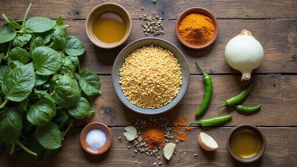 cozy spinach and dal