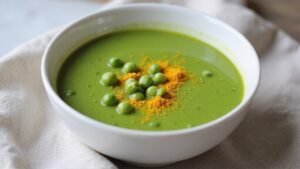 cozy vegan pea soup