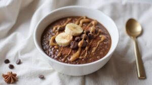 decadent chocolate peanut porridge