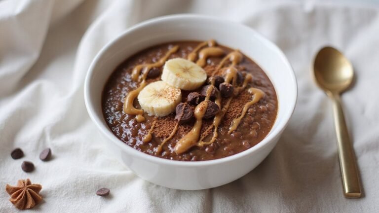 decadent chocolate peanut porridge