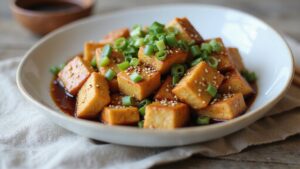 flavorful sesame ginger tofu
