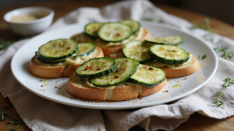 garlic courgette bruschetta delight