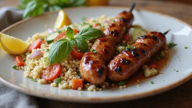grilled skewers with couscous