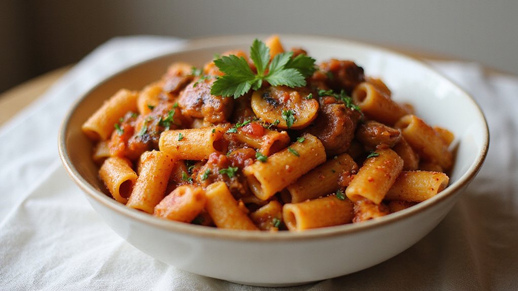 hearty seitan ragu pasta