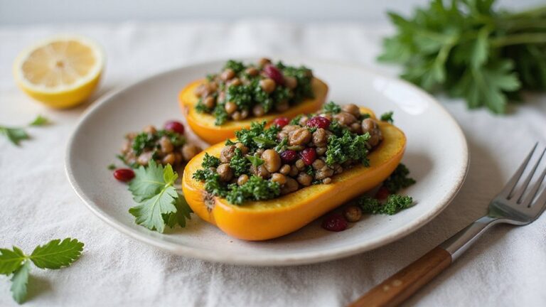 herby stuffed squash delight