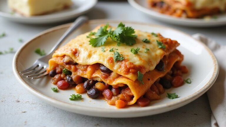 mexican bean lasagne delight
