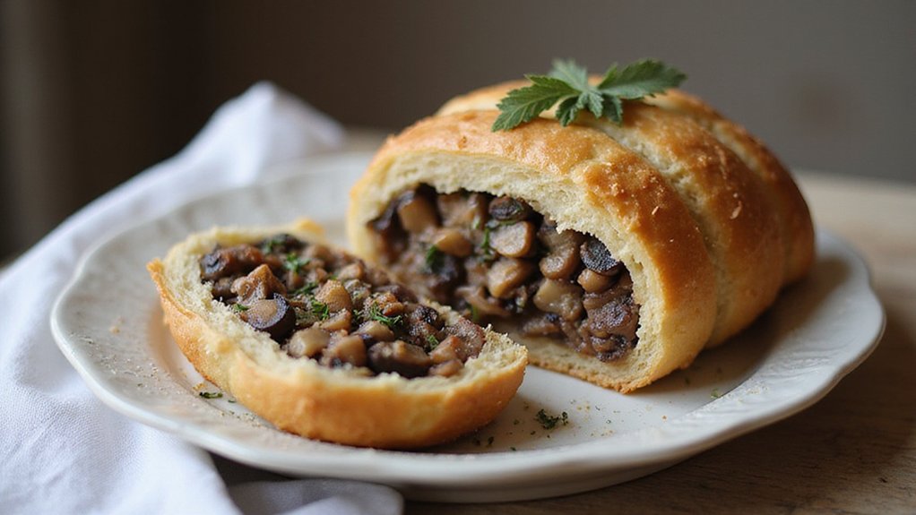 mushroom and chestnut pastry