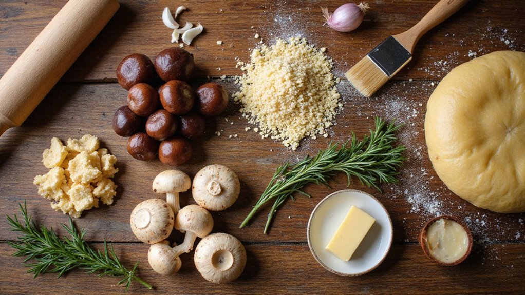 mushroom and chestnut wellington