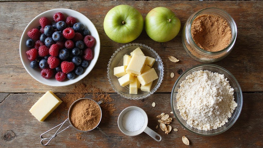 vegan fruit oat crumble