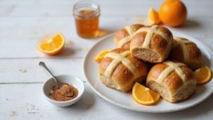 vegan hot cross buns