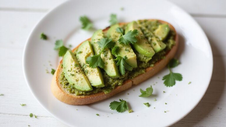 avocado basil pesto bruschetta