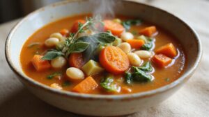 comforting vegetable bean soup