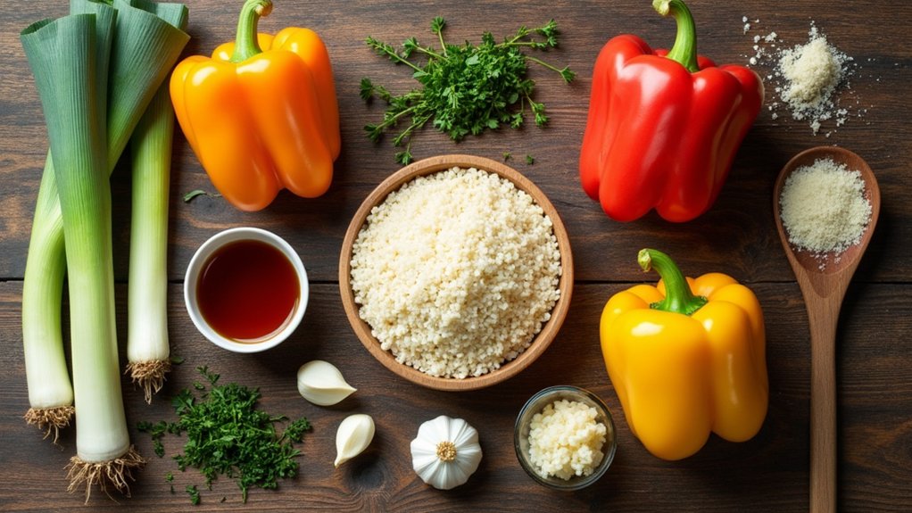 leek risotto stuffed peppers