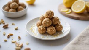 lemon sesame protein balls