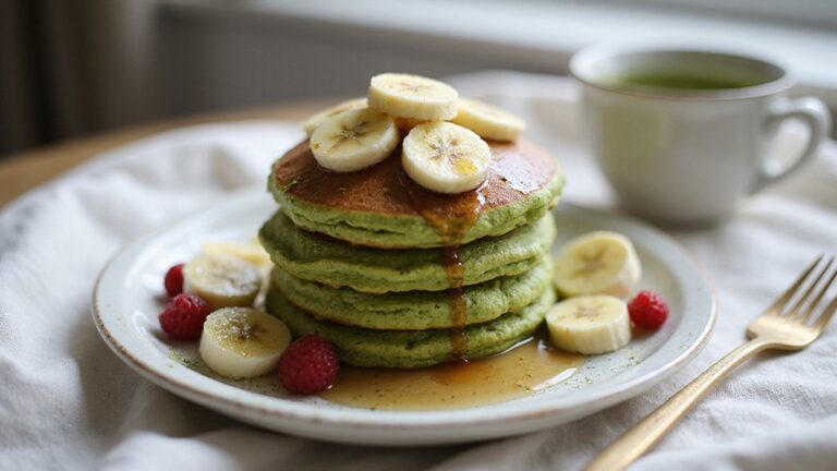 matcha pancakes for breakfast