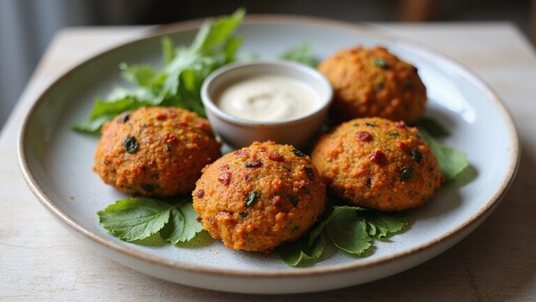 spicy sweet potato falafel