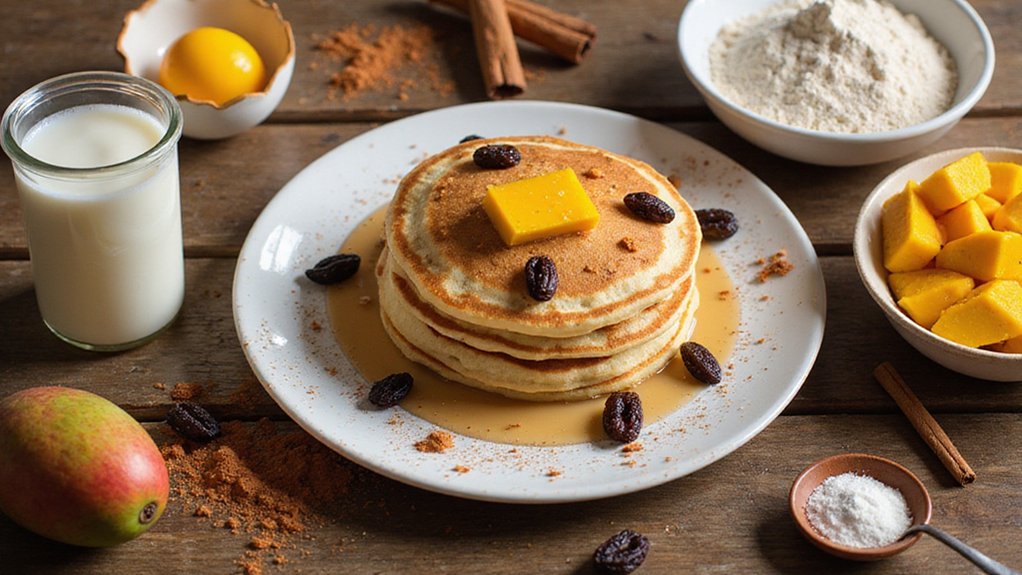 vegan cinnamon raisin pancakes