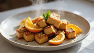 citrus maple tofu delight