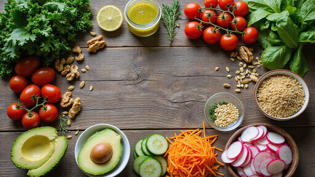 colorful vegan superfood salad