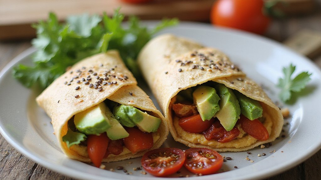 healthy vegan sandwich wrap