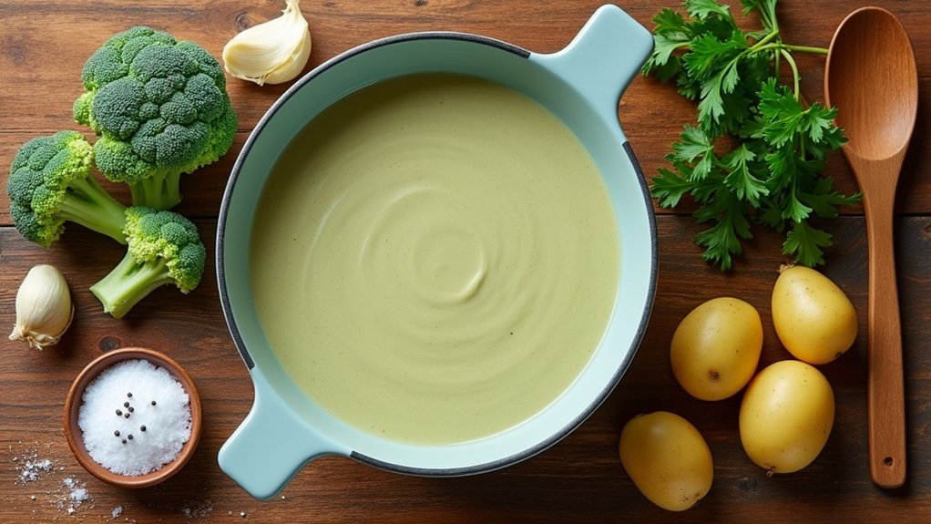 vegan broccoli bean soup