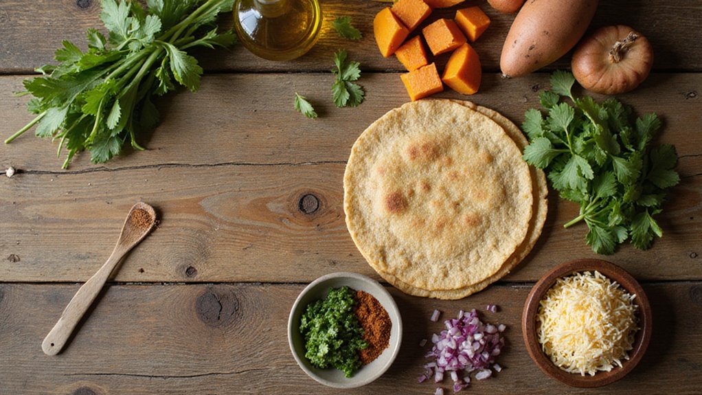 vegan sweet potato quesadillas