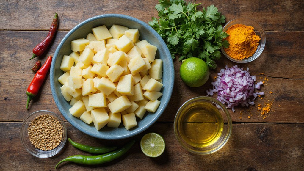 vibrant spicy potato salad